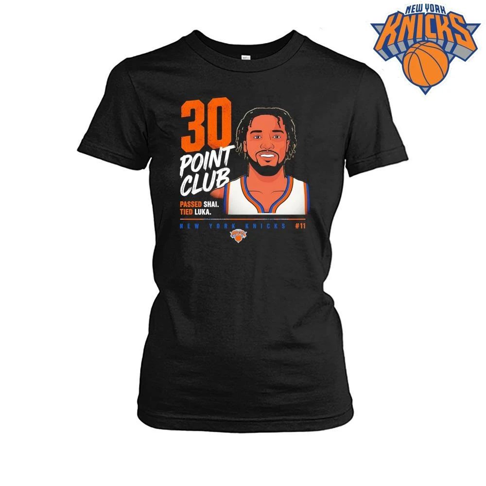 New York Knicks Jalen Brunson 30 Point Club Statmuse Cartoon Graphic NBA Finals 2026 Shirt