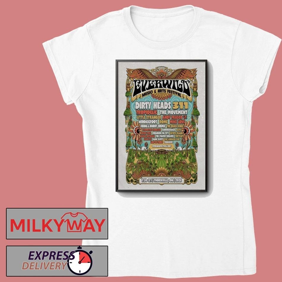 EVERWILD Music And Arts Festival Jul 30-Aug 1 2026 In Thornville OH Poster shirt