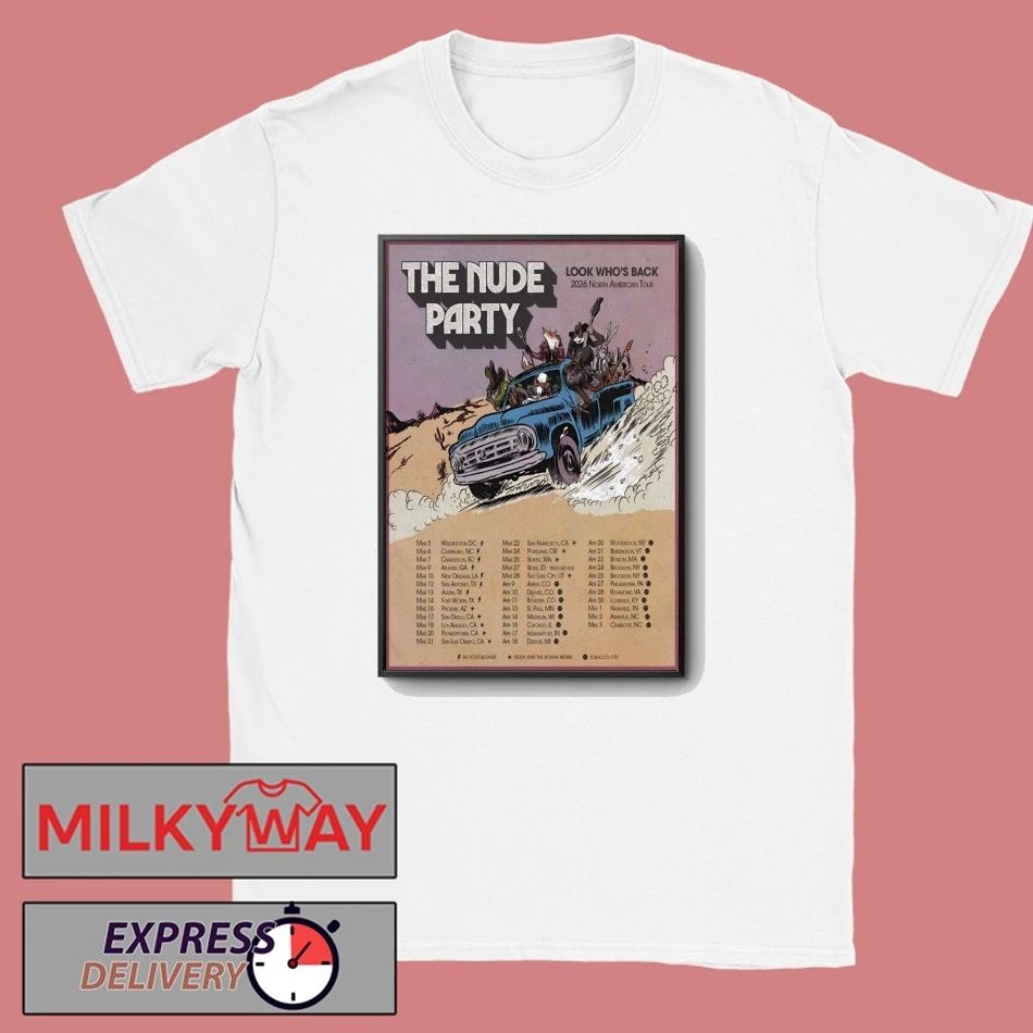 The Nude Party 2026 North American Tour Poster shirt