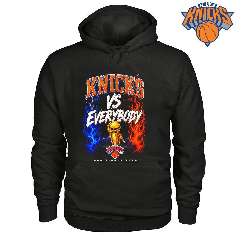 New York Knicks Vs Everybody Fire Trophy Vintage NBA Finals 2026 Shirt