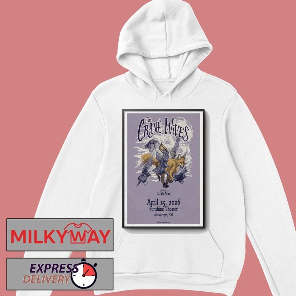 The Crane Wives Albuquerque April 25 2026 Poster shirt