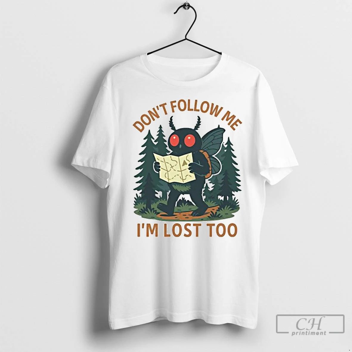 Classic Dont Follow Me Im Lost Too Mothman Ornaments