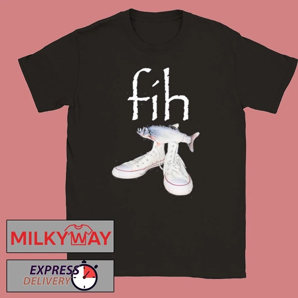 Fih Shoes Fish Funny Misspelled Fish Meme Fih Calling Humor T-Shirt