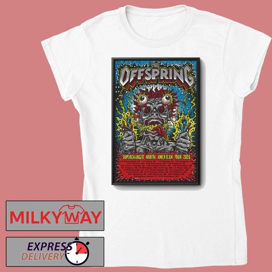 The Offspring Supercharged NA 2026 Tour Poster shirt