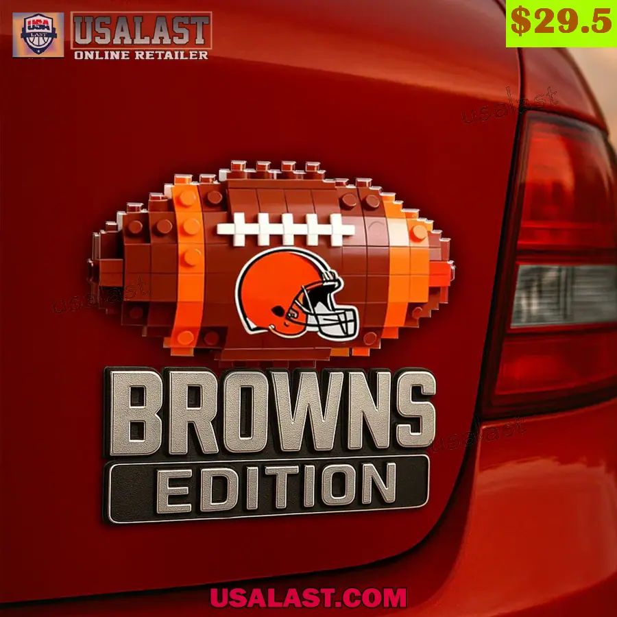 Cleveland Browns Building Block Car Name Badge