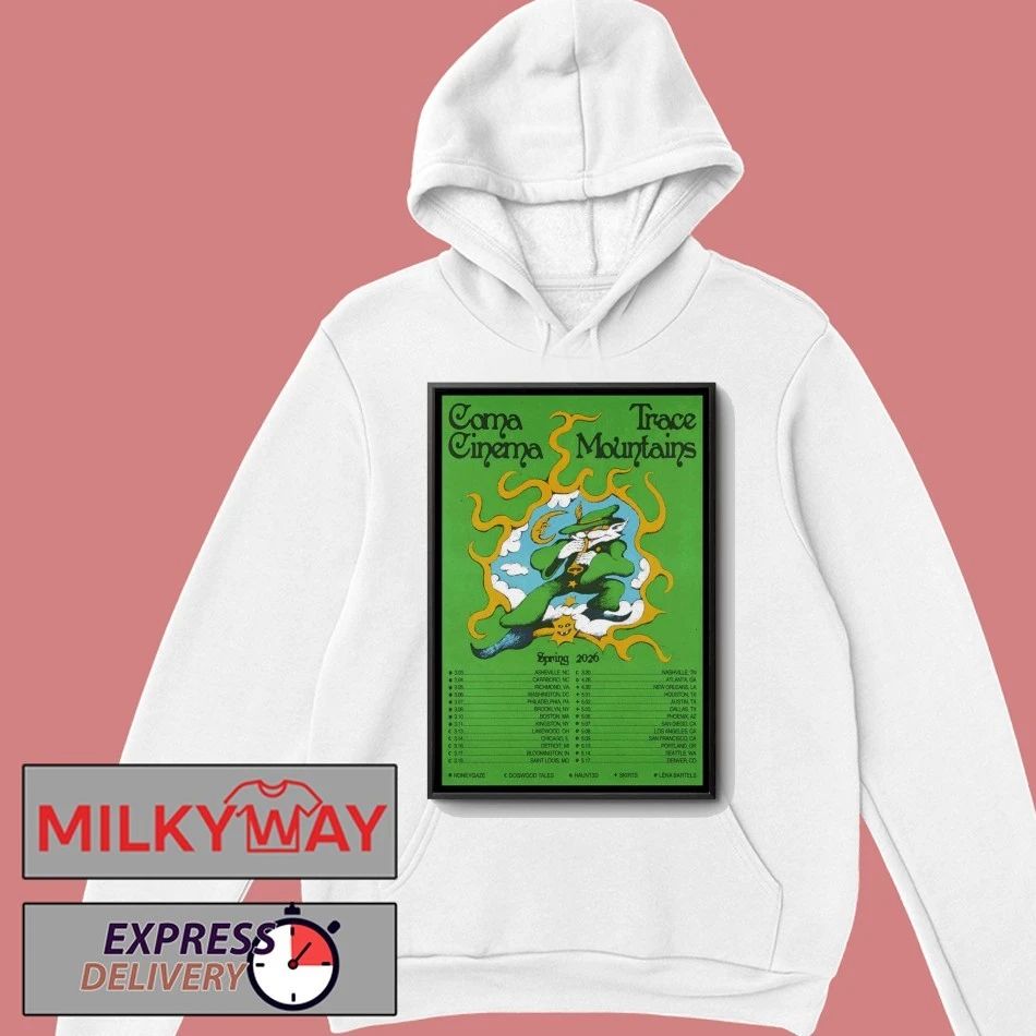 Coma Cinema And Trace Mountains Spring 2026 Tour Poster shirt