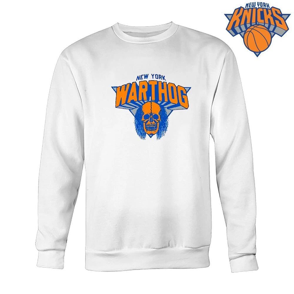 New York Knicks Warthog Skull Basketball T Shirt