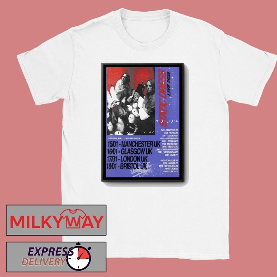Static Dress UK And EU 2026 Shows Poster shirt