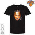 Original New York Knicks Jalen Brunson Close Up Face Portrait Signature Brand Champions Black Graphic NBA Finals 2026 Shirt
