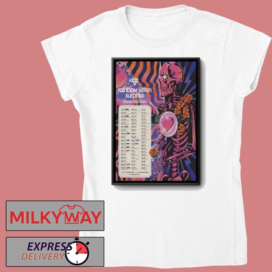 Rainbow Kitten Surprise Bones 2026 Shows Poster shirt