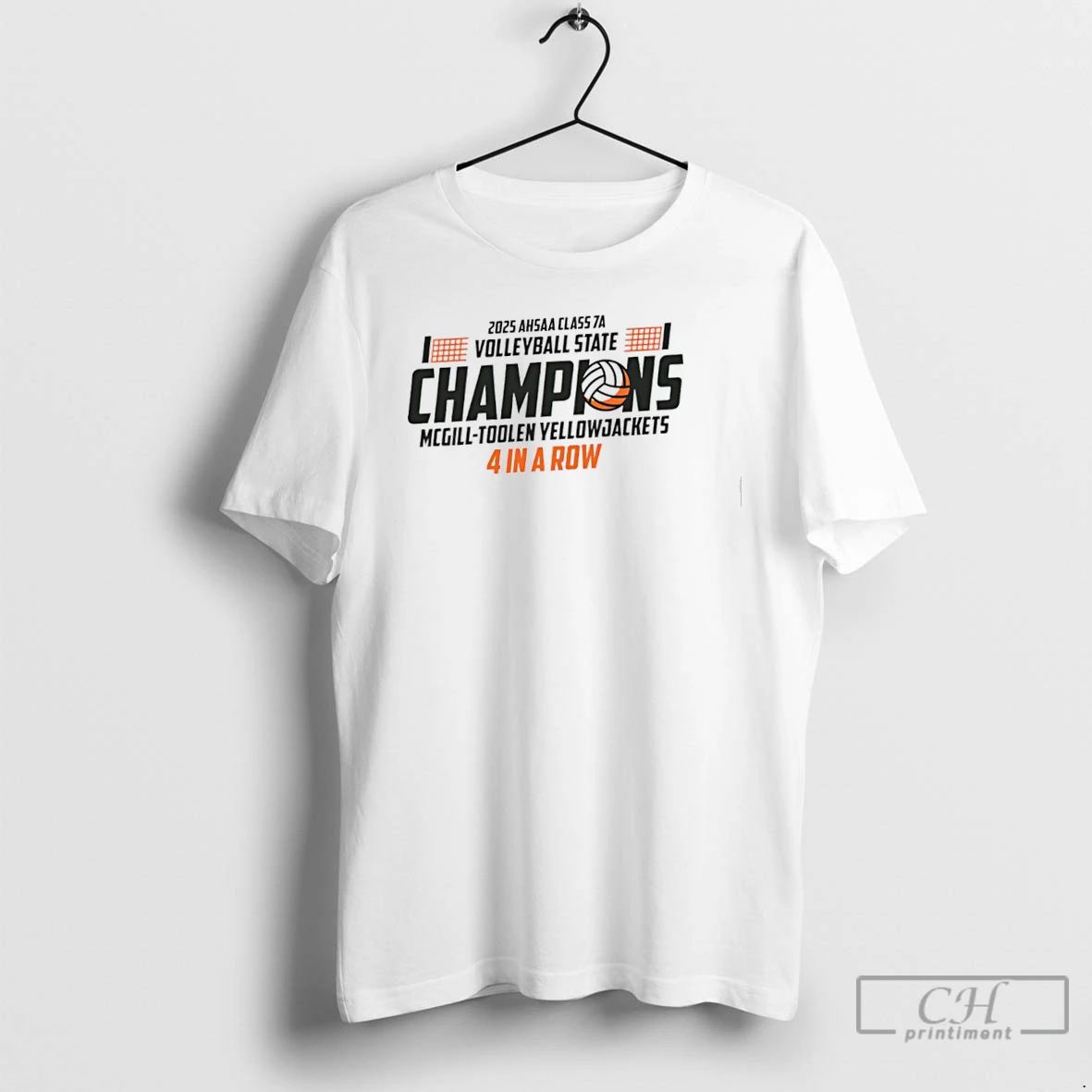 Premium Mcgill Toolen Yellowjackets 2025 Ahsaa Volleyball 7a State Champions T Shirts