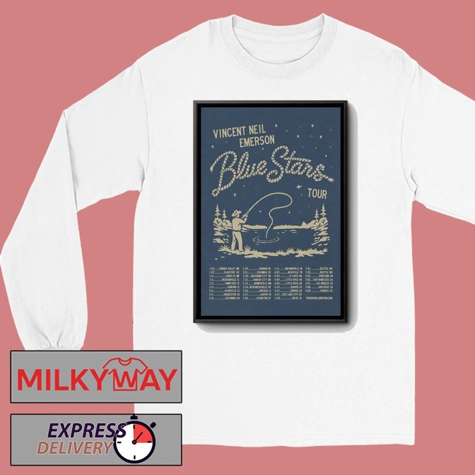 Vincent Neil Emerson Poster 2026 Blue Strars Tour- shirt