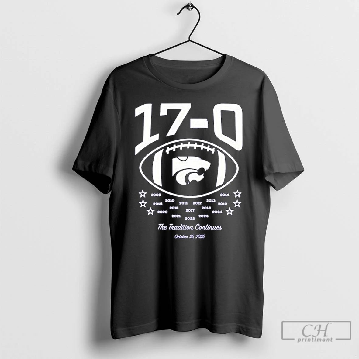 Premium K State Wildcats Football 17 0 Vs Kansas T Shirts