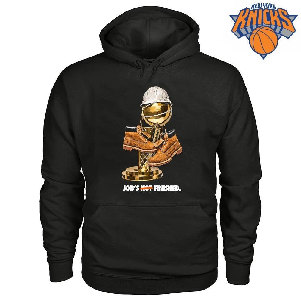New York Knicks Champions 2026 Timberland Boot Larry O Brien Trophy Shirt