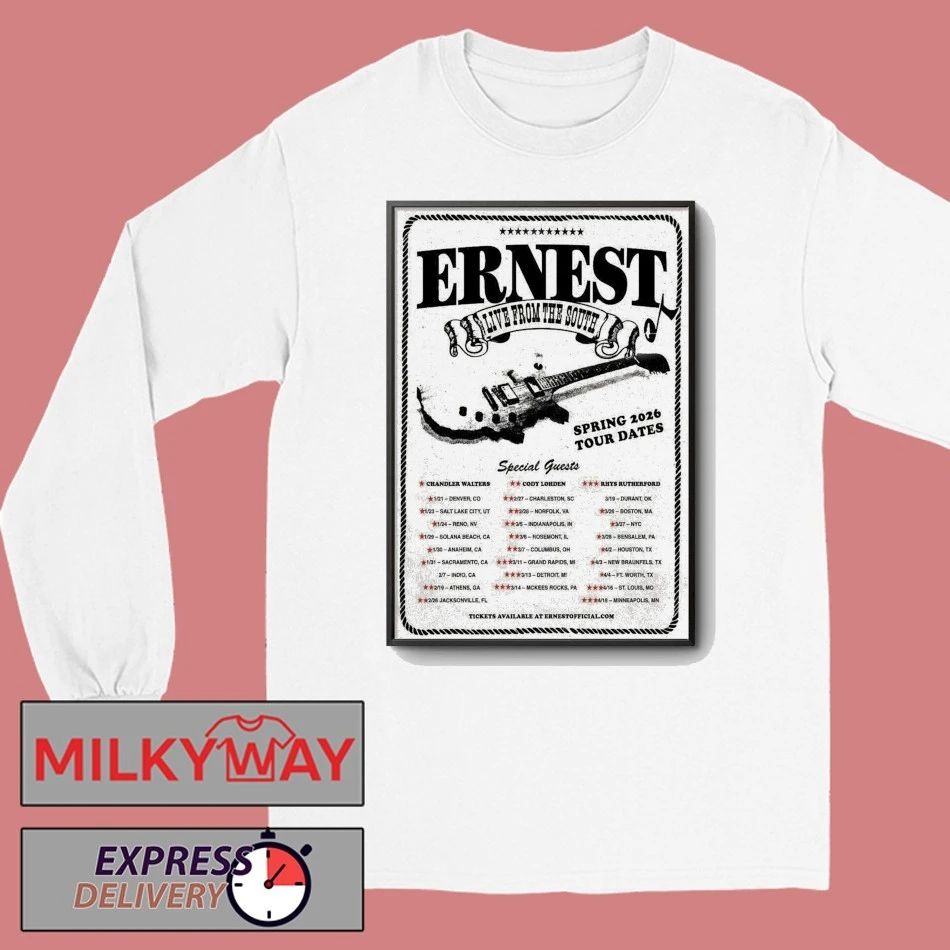 ERNEST Spring 2026 Tour Poster shirt