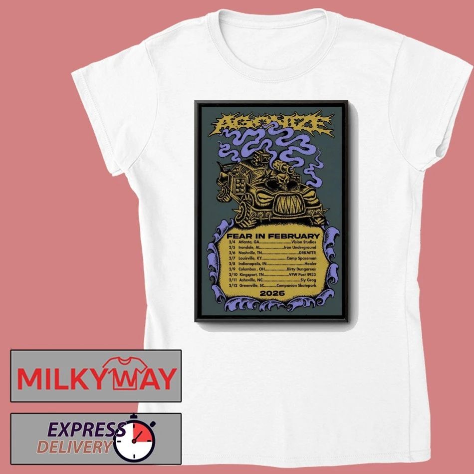 Poster AGONIZE Tour Fear In February 2026 shirt