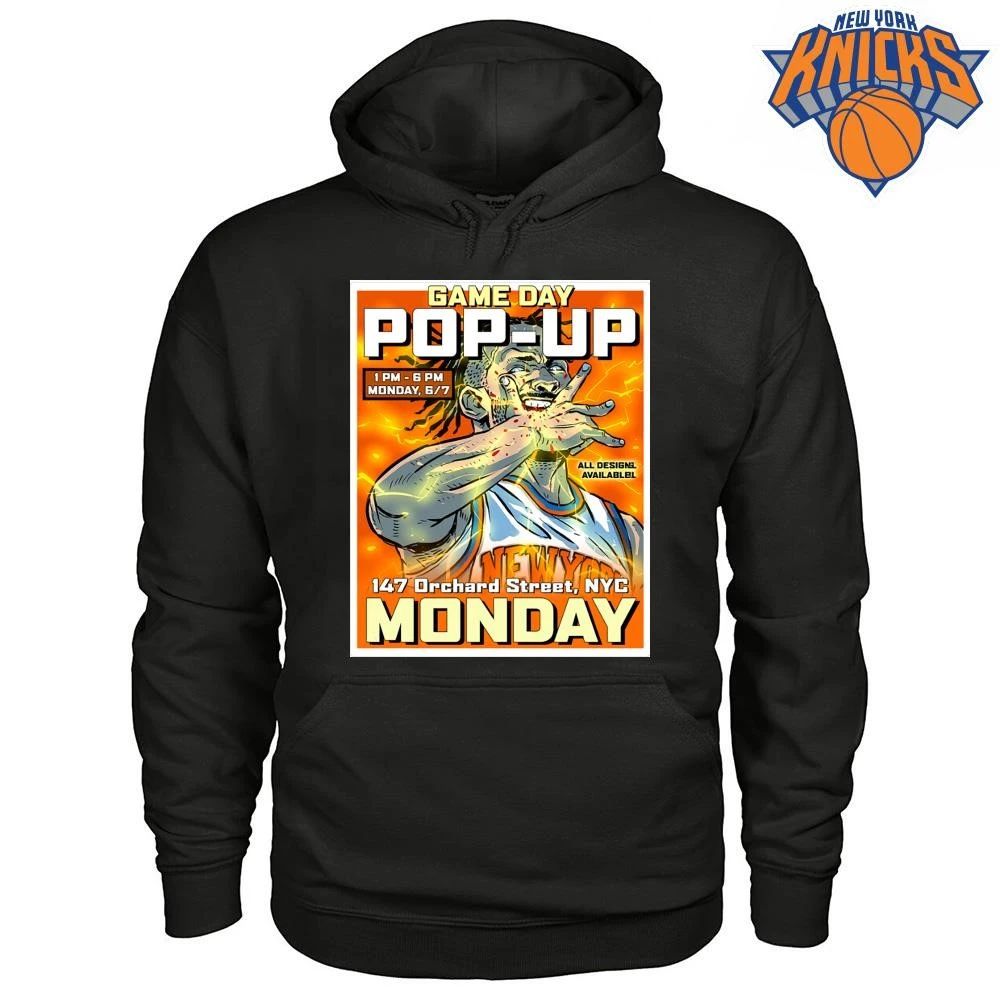 Game Day Pop Up 147 Orchard Street Monday New York Knicks Basketball Anime Graphic NBA Finals 2026 shirt
