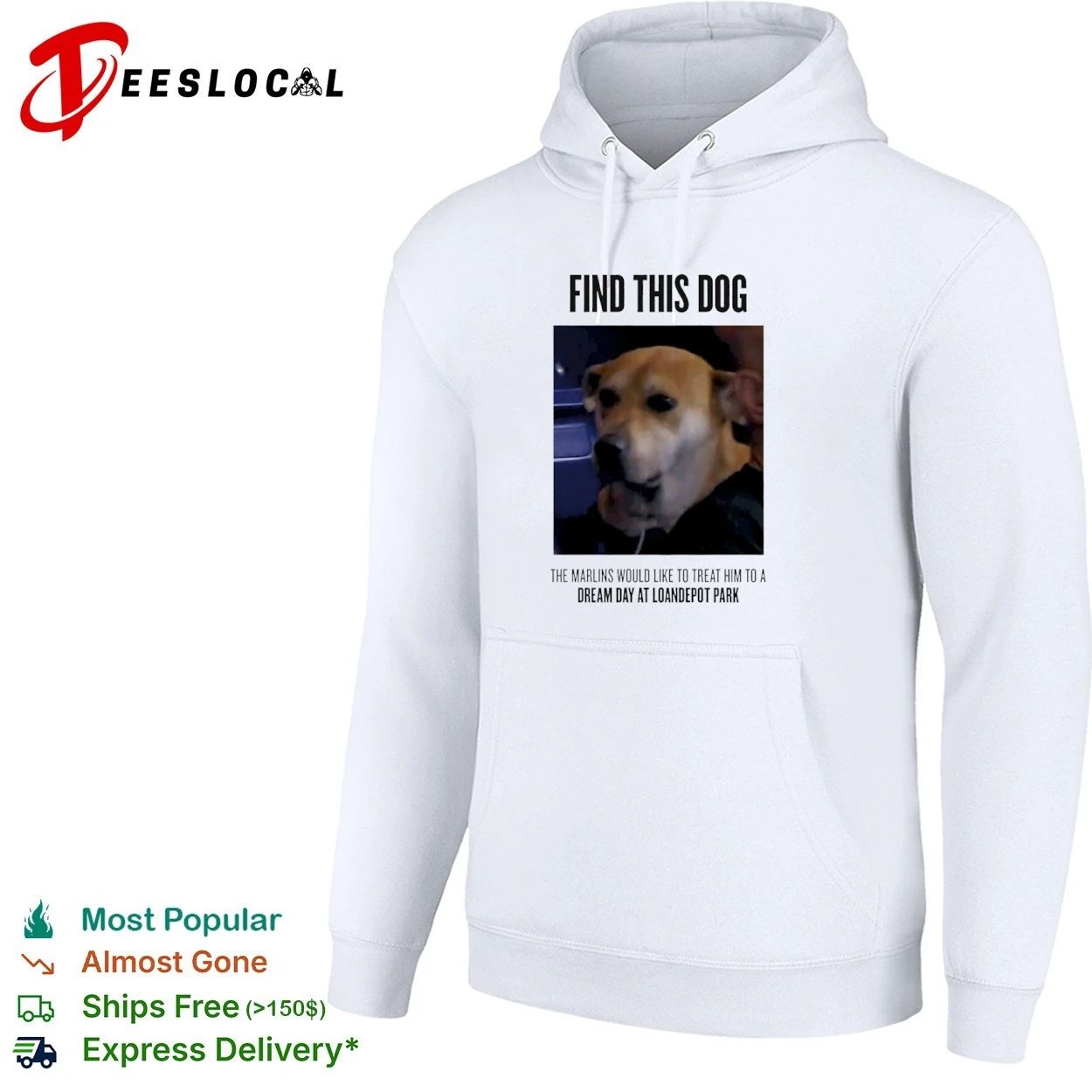 Find This Dog The Marlins Would Like to Treat Him to a Dream Day at LoanDepot Park T-shirt