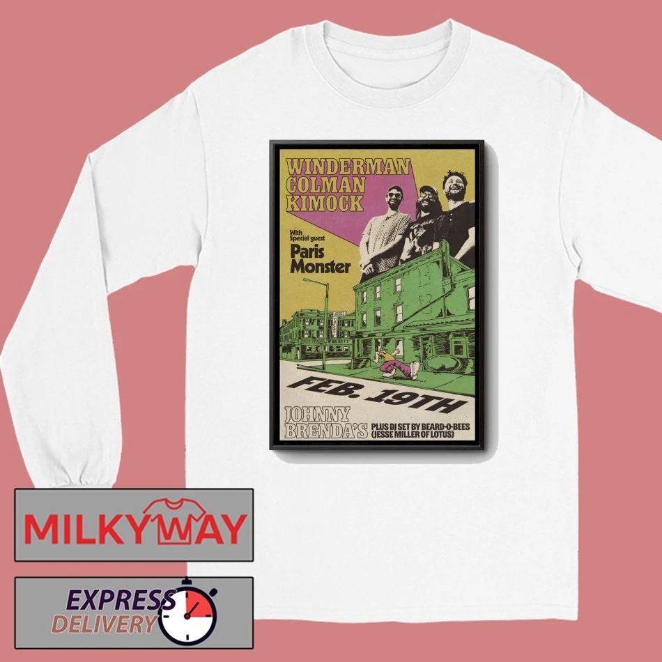 Winderman, Colman And Kimock Feb 19 2026 Johnny Brenda’s In Philadelphia PA Poster shirt