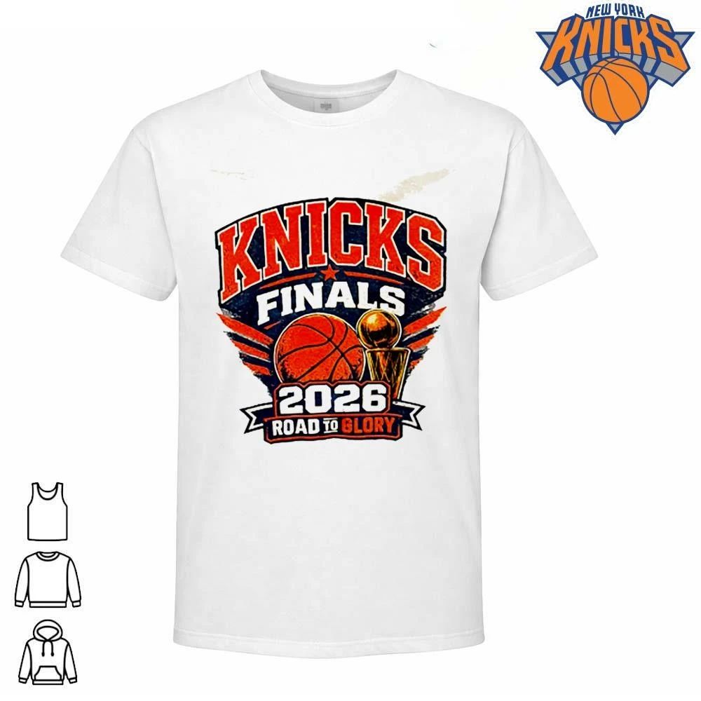 New York Knicks NBA Finals 2026 Road to Glory Trophy Vintage Graphic Design Shirt