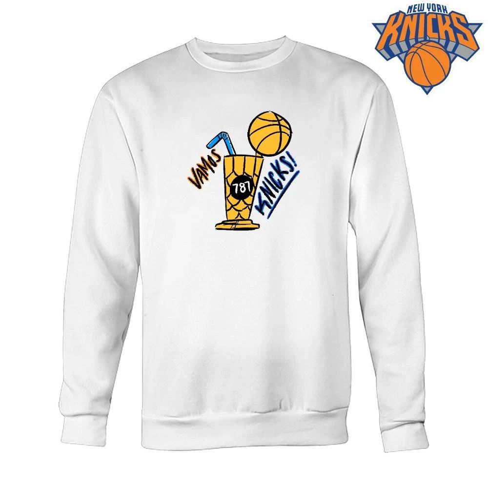 New York Knicks Champions NBA 2026 Vamos Coffee Trophy Cartoon Shirt