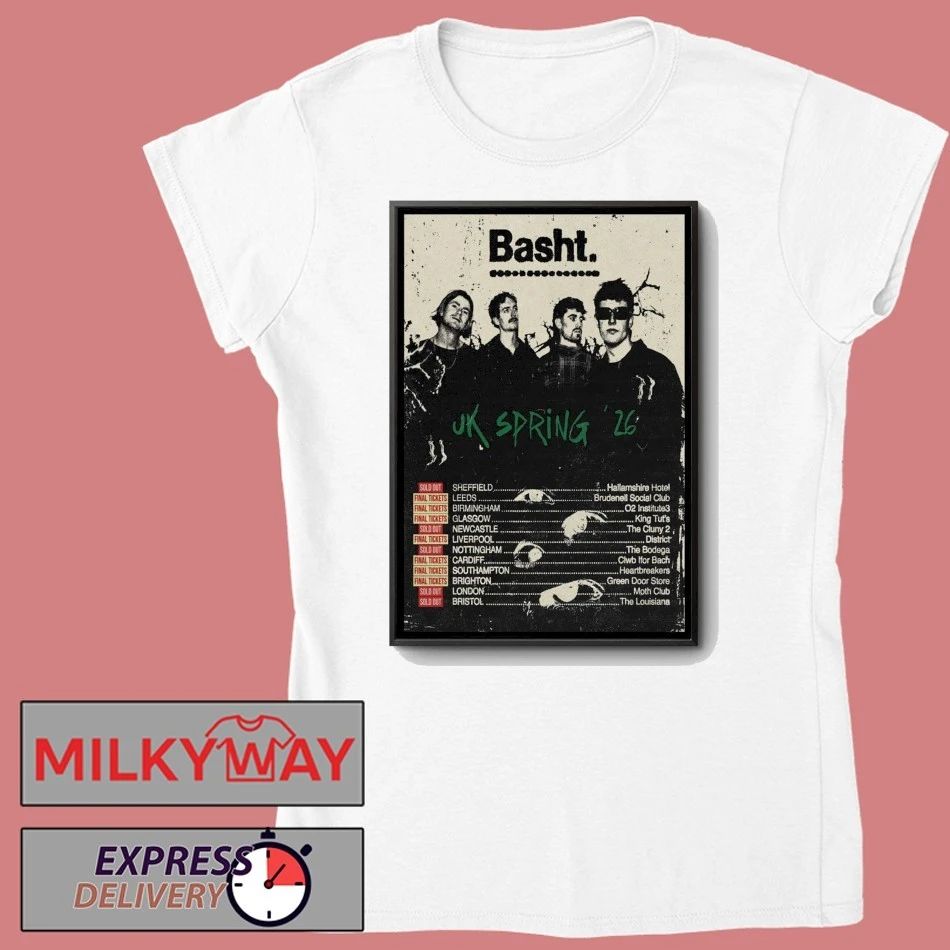Basht. UK 2026 Spring Tour Poster shirt
