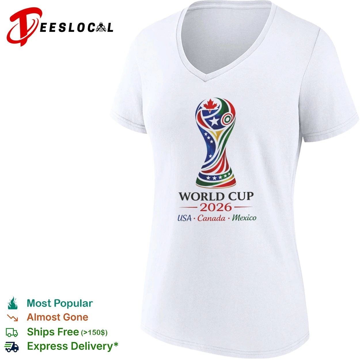World Cup 2026 USA Canada Mexico Global Soccer Tournament 2026 Host Nations T-shirt