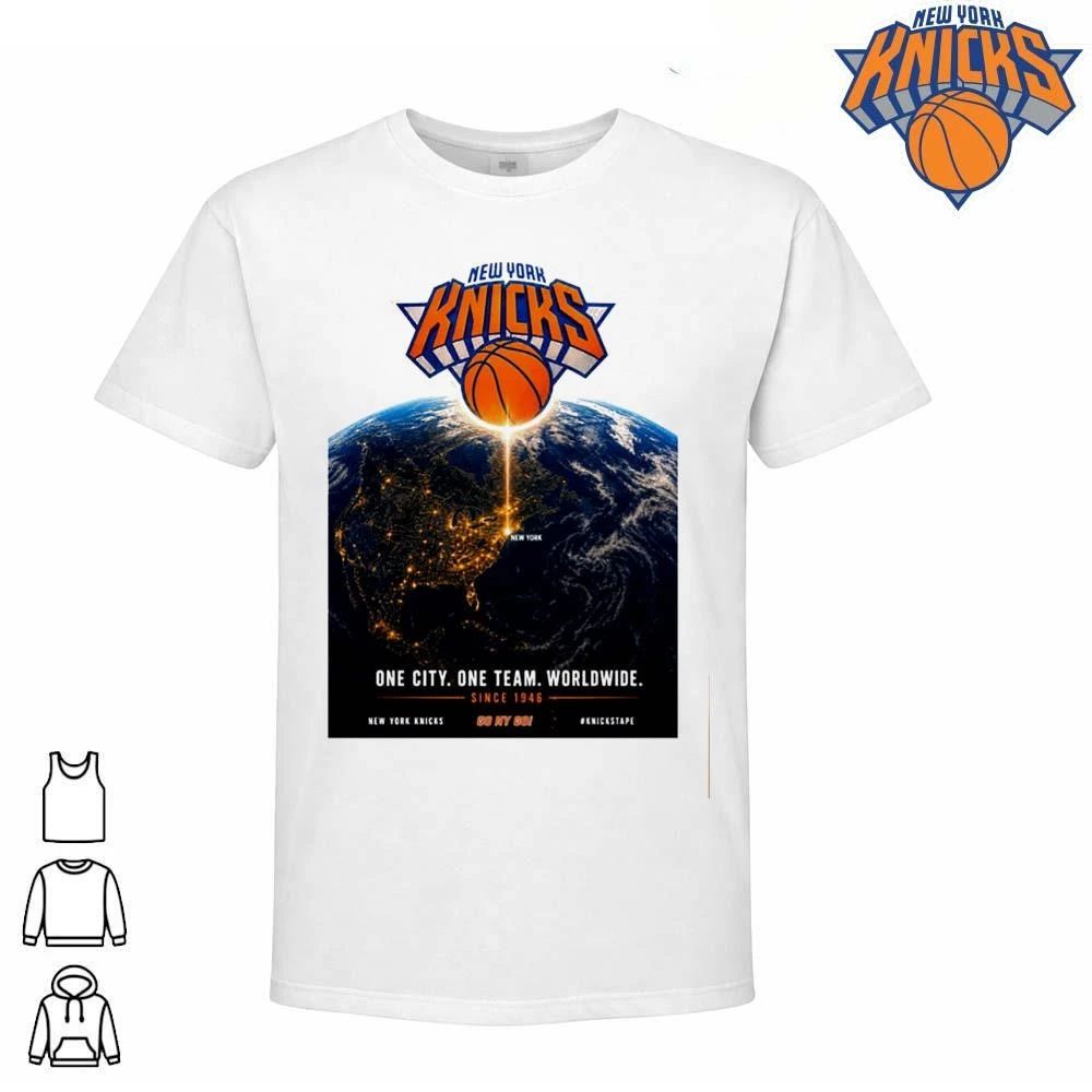 New York Knicks One City One Team Worldwide Globe NBA Finals 2026 Shirt