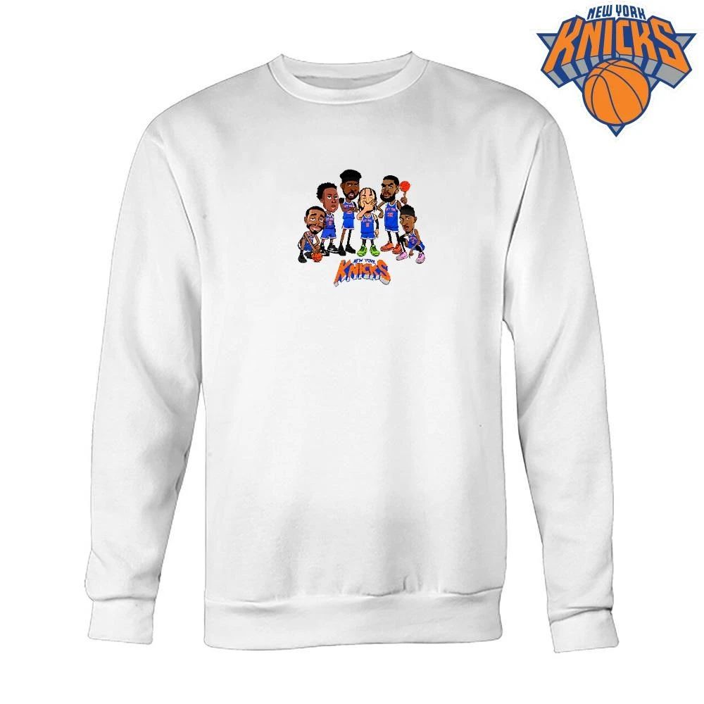 New York Knicks Champions NBA 2026 Cartoon Players Caricature Graphic Shirt