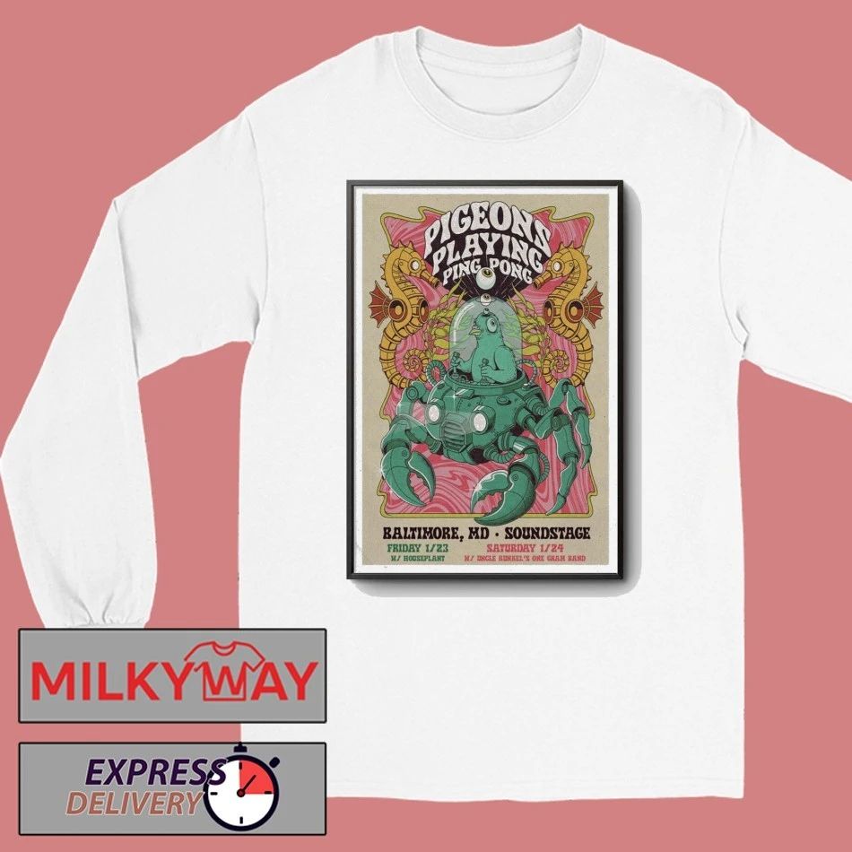 Jan 24 2026 Pigeons Playing Ping Pong Baltimore Poster shirt