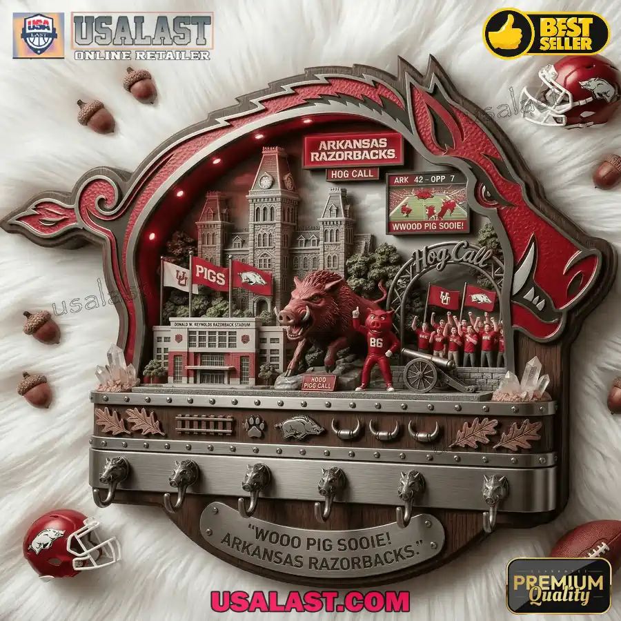 Arkansas Razorbacks Premium Wall Key Holder