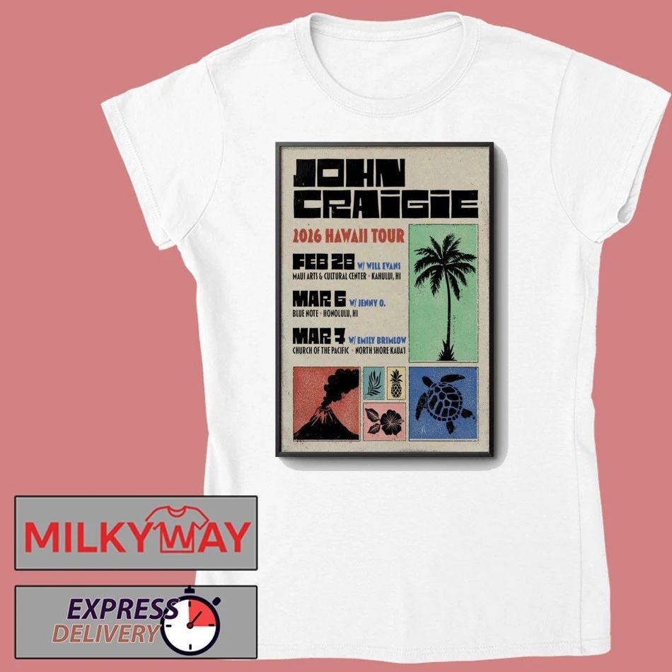 John Craigie 2026 Hawai Tour Poster shirt