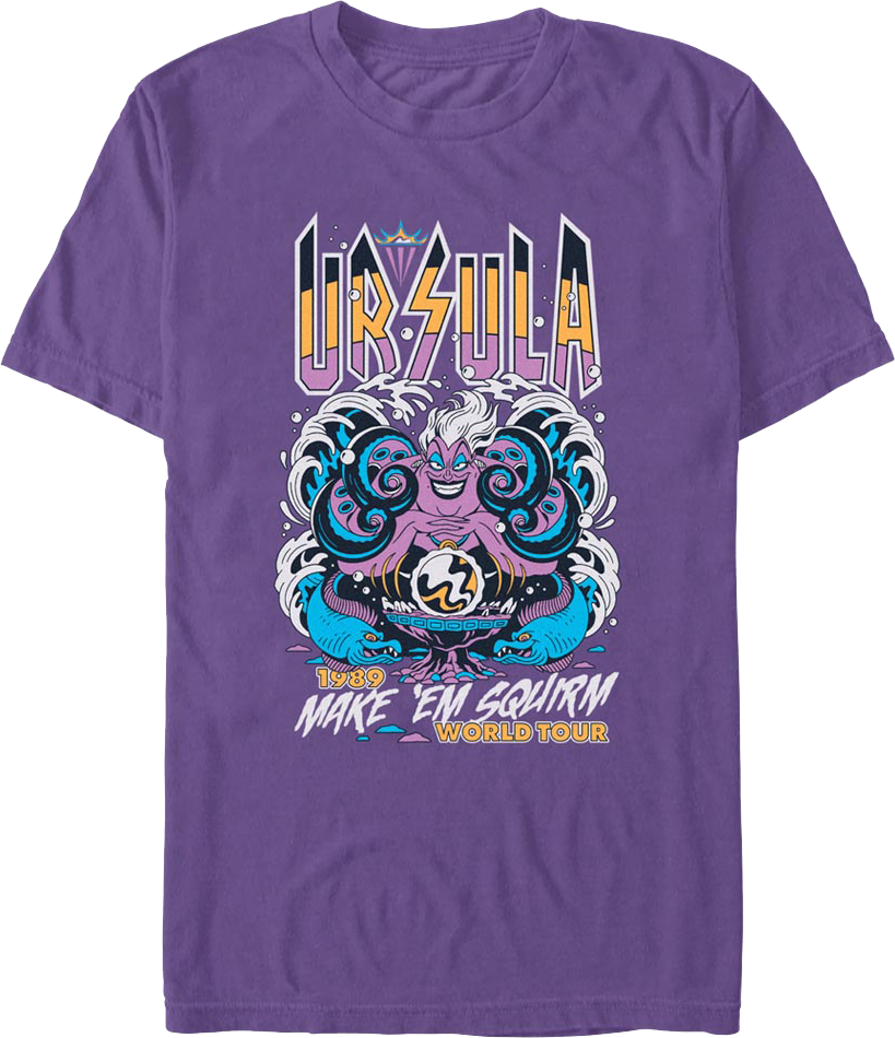 Ursula Make 'Em Squirm World Tour Little Mermaid T-Shirt Hoodie, Sweatshirt | CiraTrend.com (Image 1)