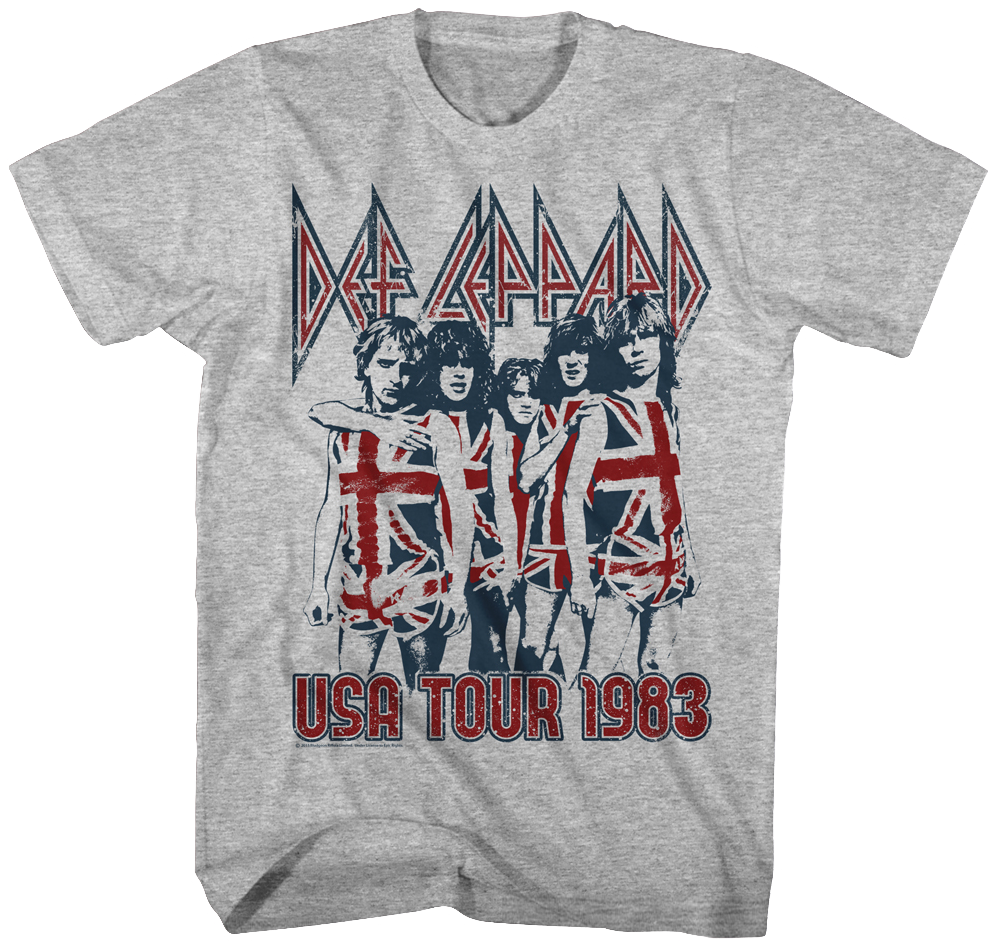USA Tour 1983 Def Leppard T-Shirt Hoodie, Sweatshirt | CiraTrend.com (Image 1)