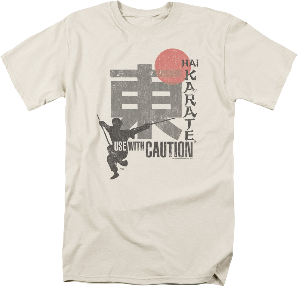 Vintage Use With Caution Hai Karate T-Shirt Hoodie, Sweatshirt | CiraTrend.com (Image 1)