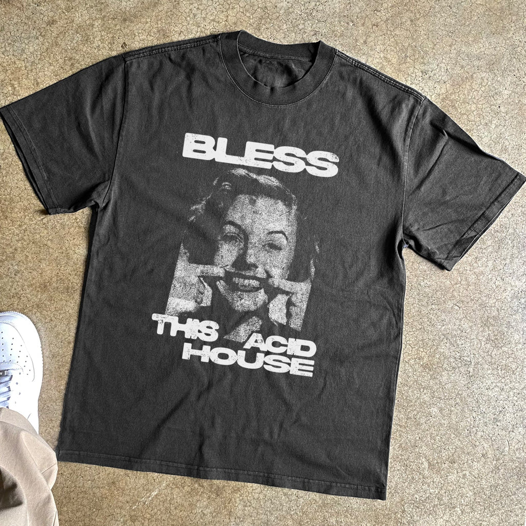 BLESS THIS ACID HOUSE HEAVYWEIGHT BLACK TSHIRT Hoodie, Sweatshirt | CiraTrend.com (Image 1)