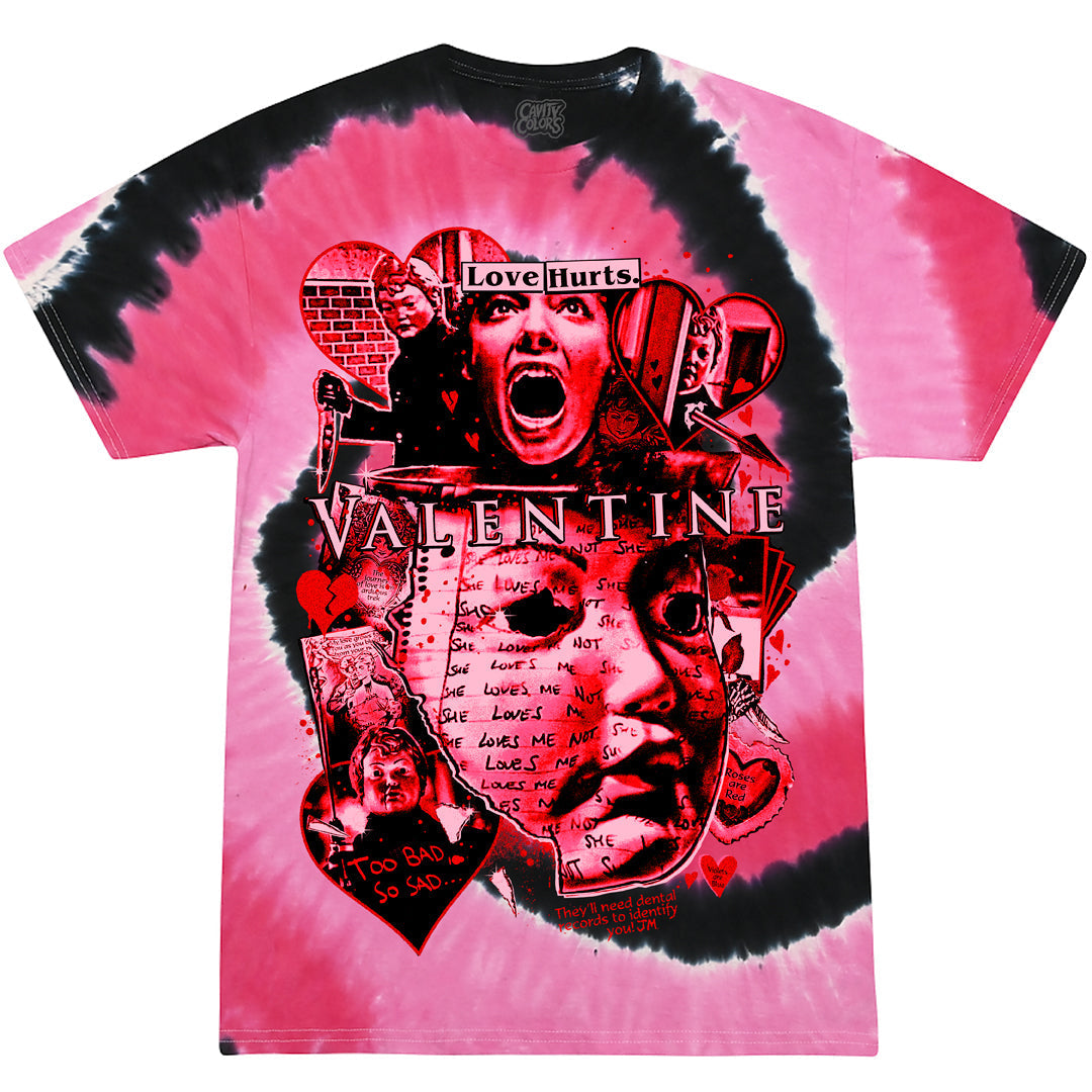VALENTINE: LOVE HURTS - TIE-DYE T-SHIRT (BLEEDING HEART VARIANT) Hoodie, Sweatshirt | CiraTrend.com (Image 1)