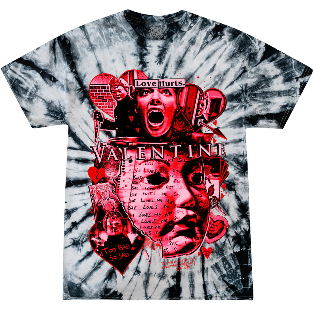 VALENTINE: LOVE HURTS - TIE-DYE T-SHIRT (KNIFE BLADE VARIANT) Hoodie, Sweatshirt | CiraTrend.com (Image 1)