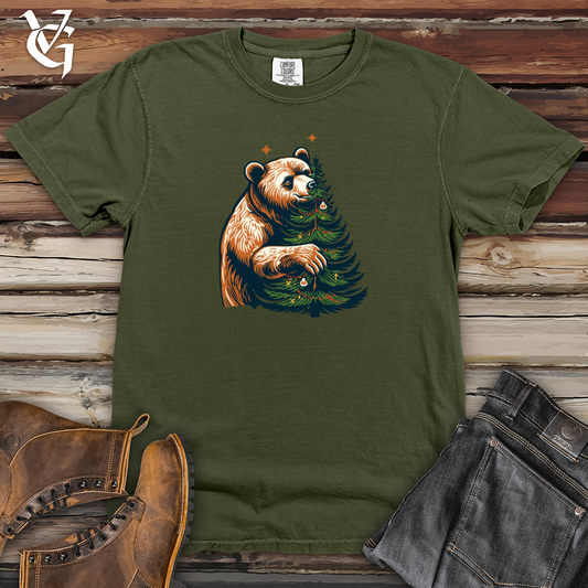 Retro Tree Trimming Bear Heavy Cotton Comfort Colors Tee