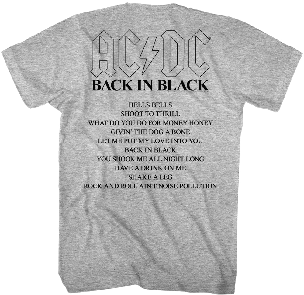 Vintage Back In Black ACDC Shirt Hoodie, Sweatshirt | CiraTrend.com (Image 3)