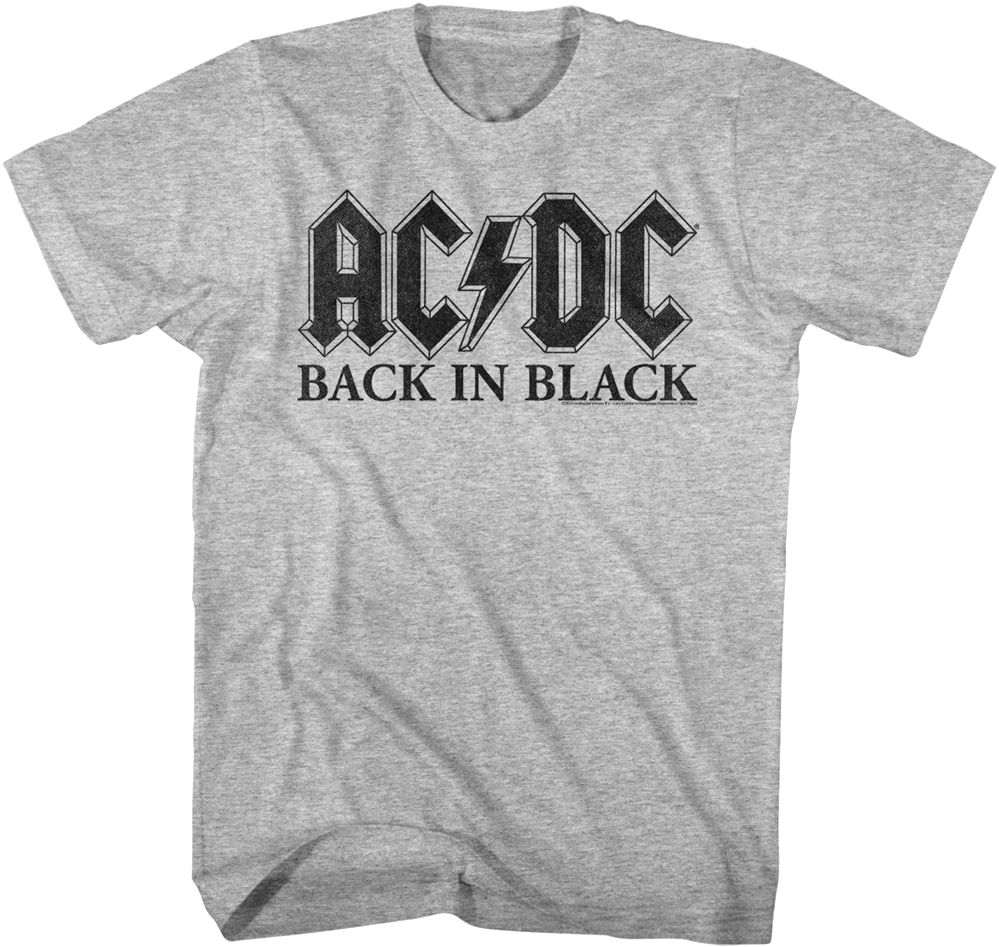 Vintage Back In Black ACDC Shirt Hoodie, Sweatshirt | CiraTrend.com (Image 1)
