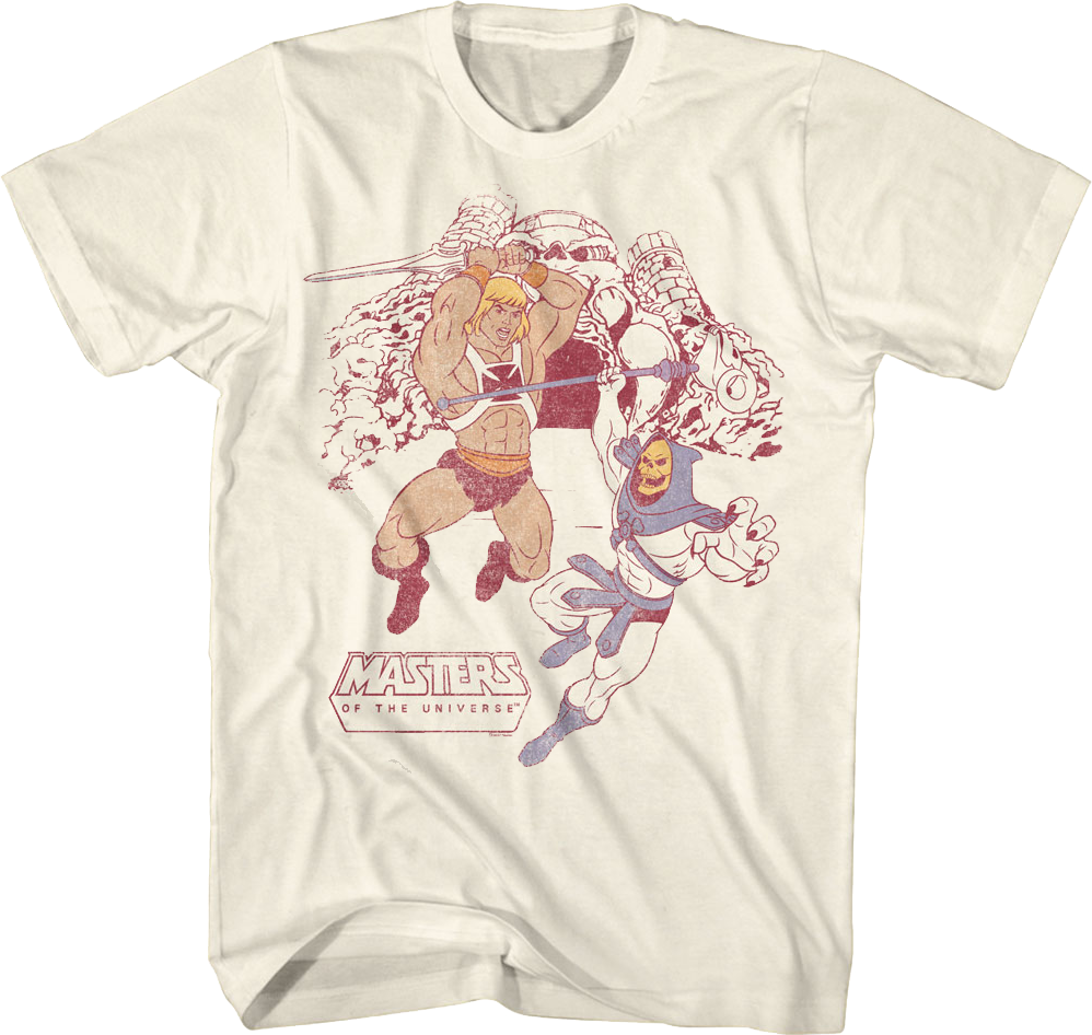 Vintage Battle He-Man vs. Skeletor Masters of the Universe T-Shirt Hoodie, Sweatshirt | CiraTrend.com (Image 1)