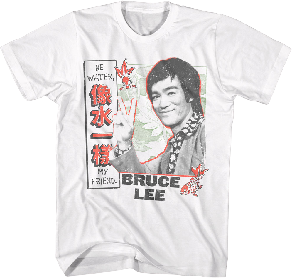 Vintage Be Water My Friend Bruce Lee T-Shirt Hoodie, Sweatshirt | CiraTrend.com (Image 1)