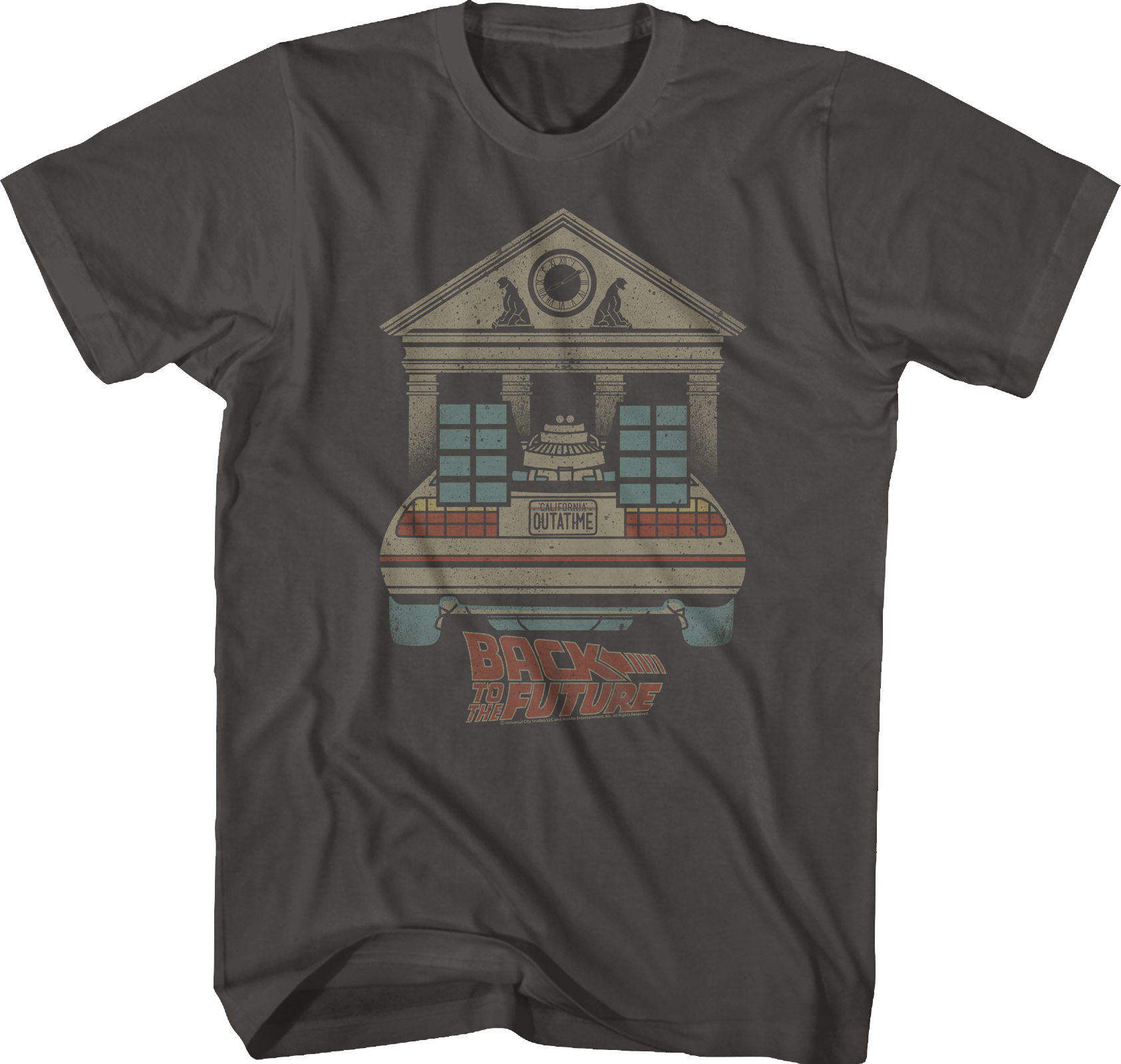 DeLorean And Clock Tower Back To The Future T-Shirt Hoodie, Sweatshirt | CiraTrend.com (Image 1)