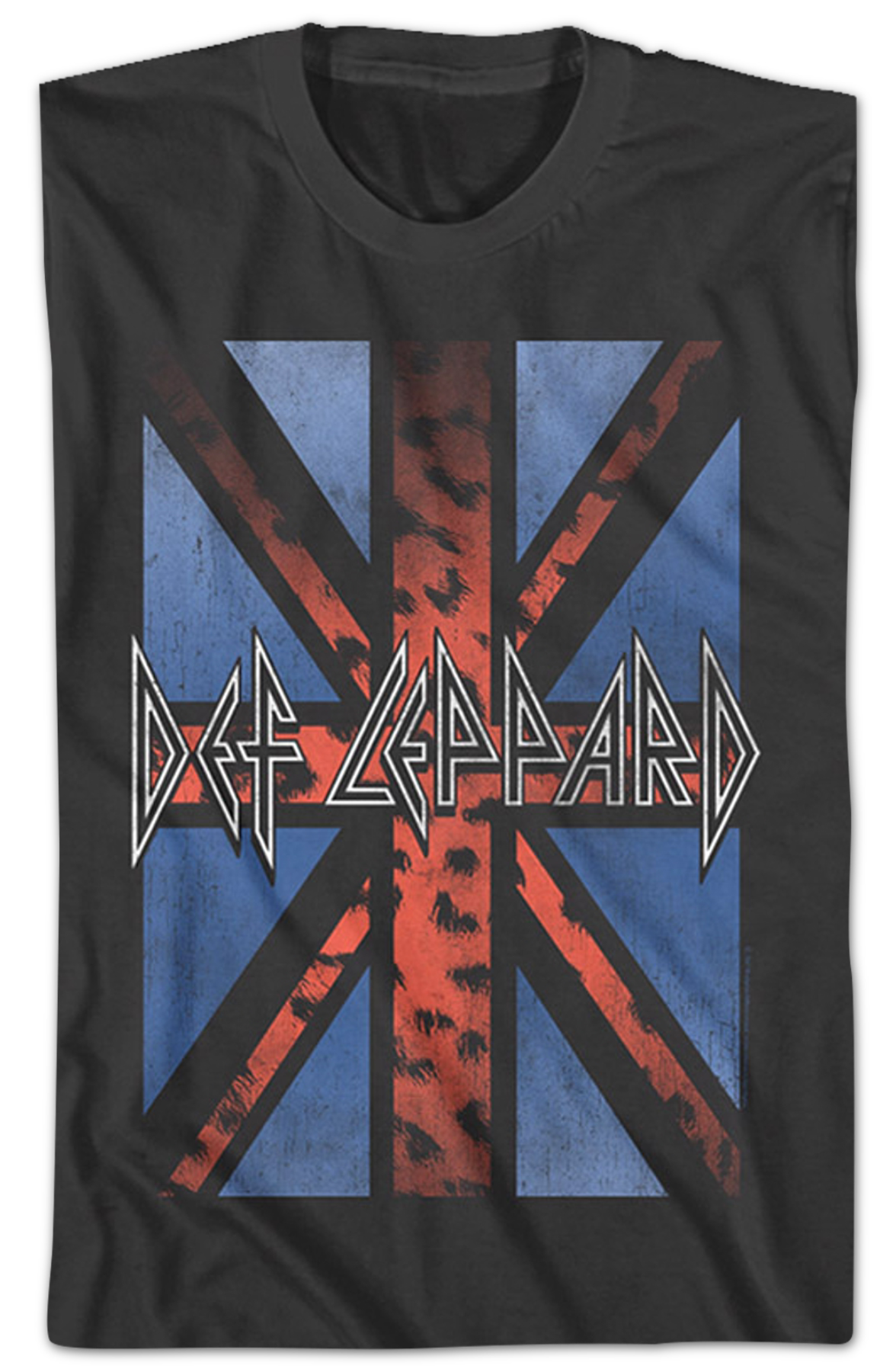Vintage Leopard Print Flag Def Leppard T-Shirt Hoodie, Sweatshirt | CiraTrend.com (Image 2)