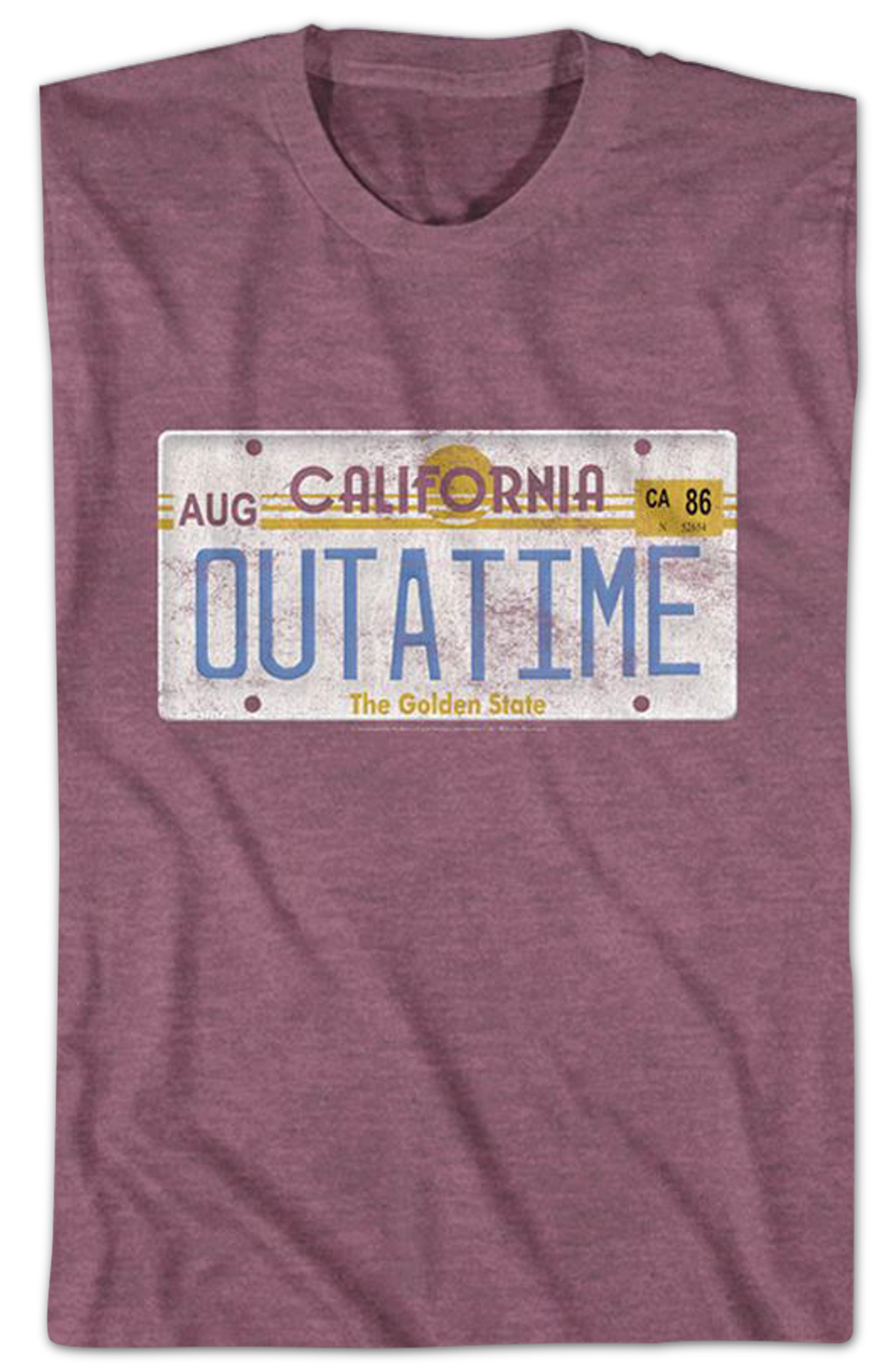 Vintage OUTATIME License Plate Back Future T-Shirts, Hoodie, Sweatshirt