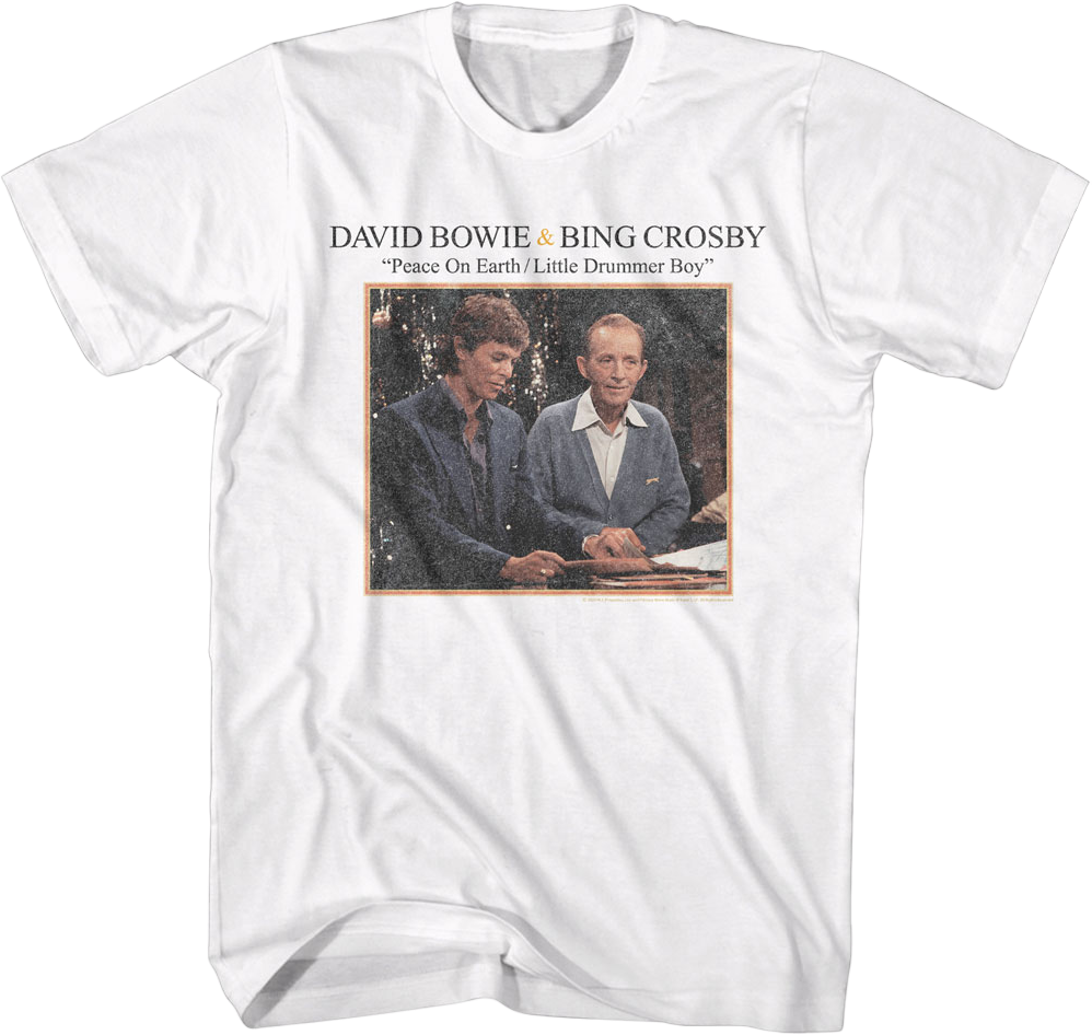 Peace On Earth/Little Drummer Boy David Bowie & Bing Crosby Shirt Hoodie, Sweatshirt | CiraTrend.com (Image 1)