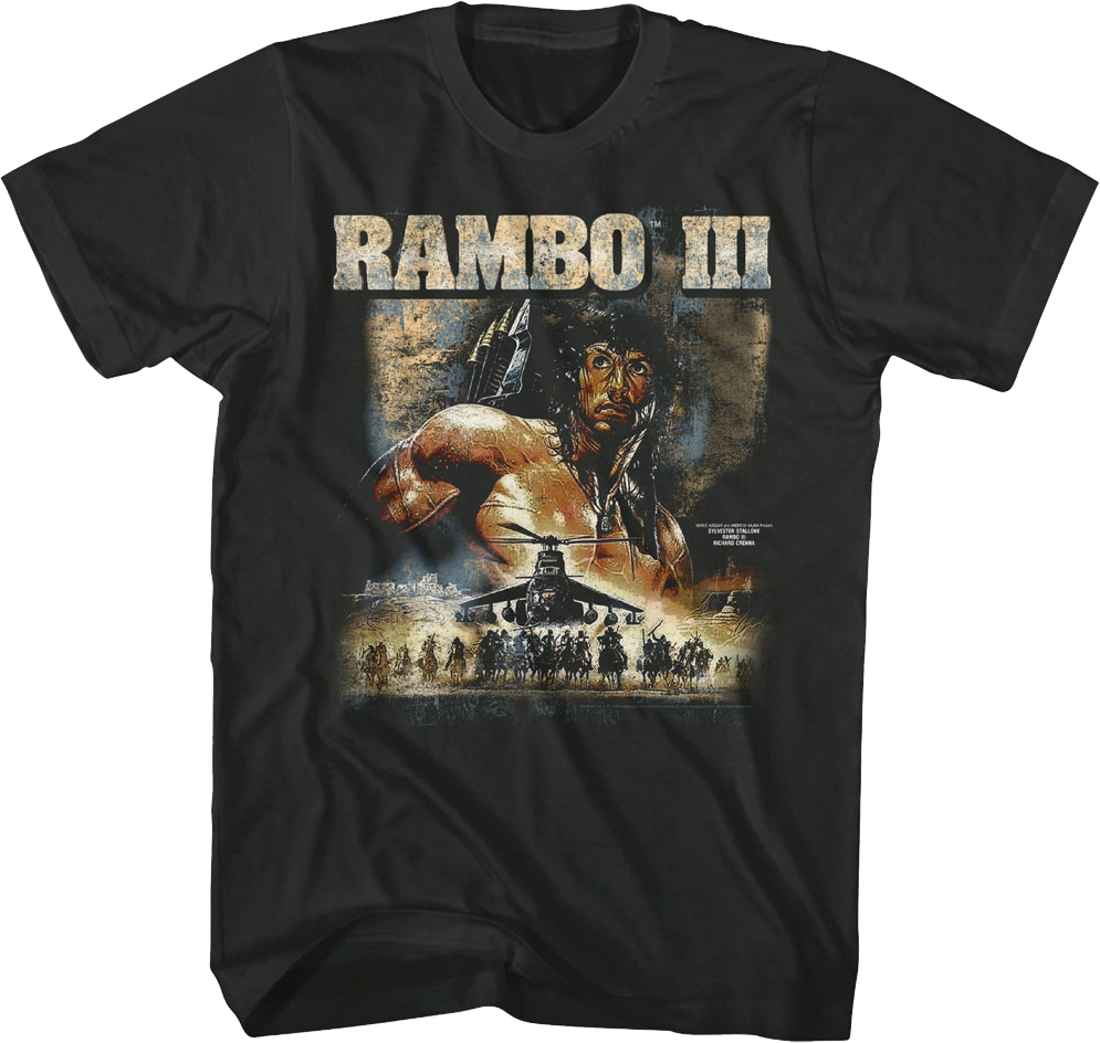 Vintage Poster Rambo III T-Shirt Hoodie, Sweatshirt | CiraTrend.com (Image 1)