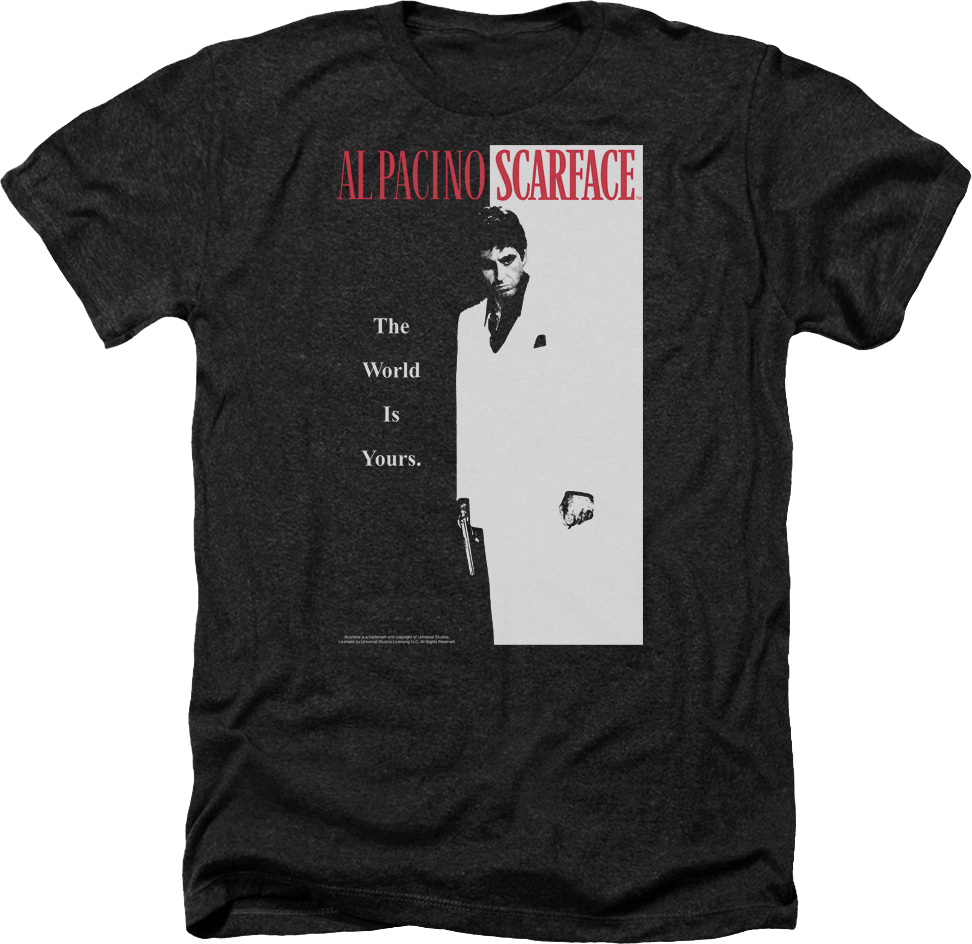 Vintage The World Is Yours Poster Scarface T-Shirt Hoodie, Sweatshirt | CiraTrend.com (Image 1)