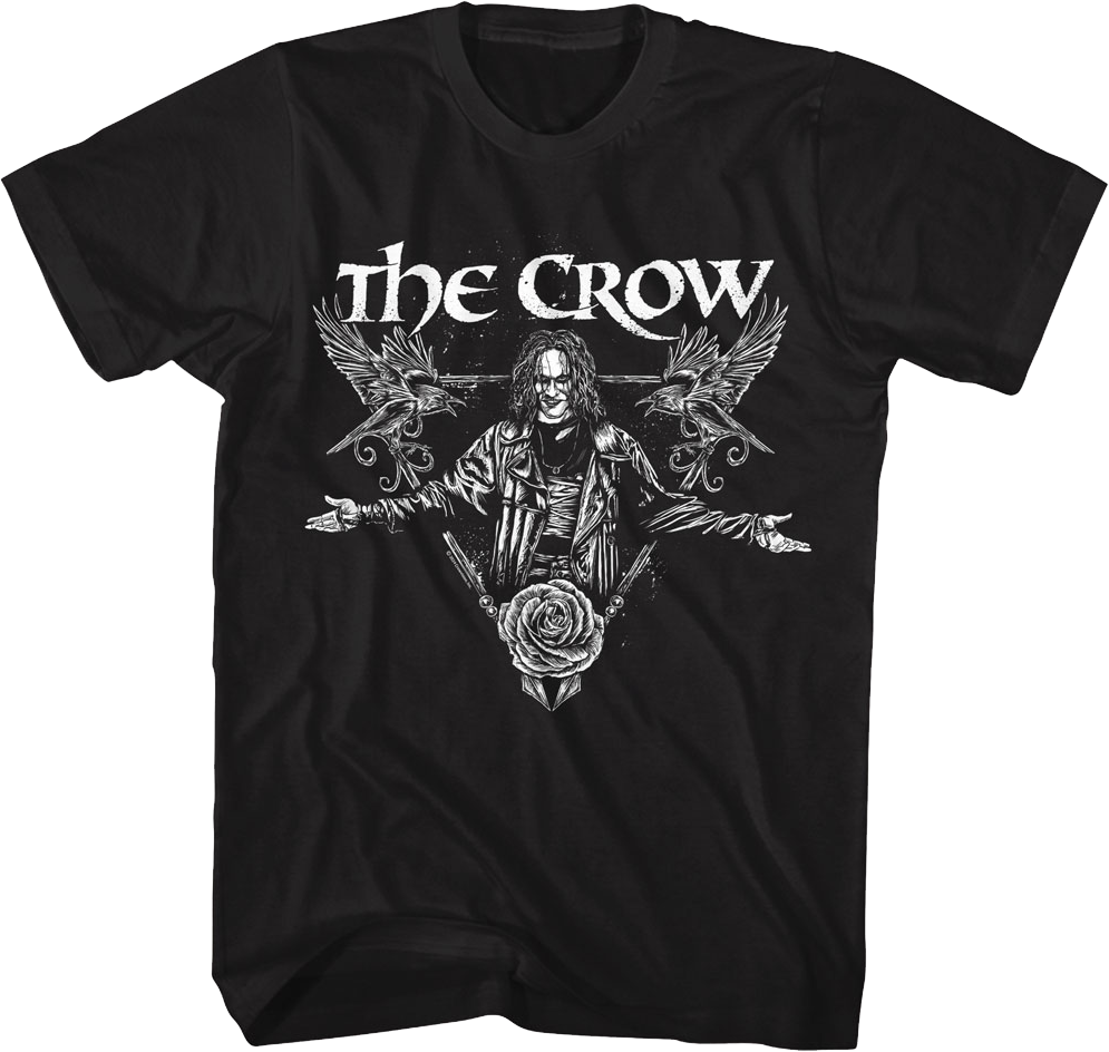 Vintage Rose Triangle The Crow T-Shirt Hoodie, Sweatshirt | CiraTrend.com (Image 1)